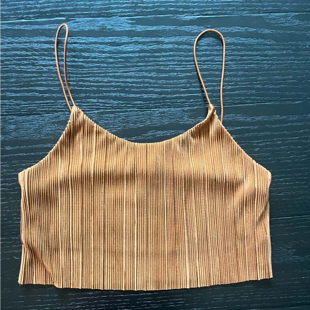 Steve Madden Gianna Plisse Crop Top